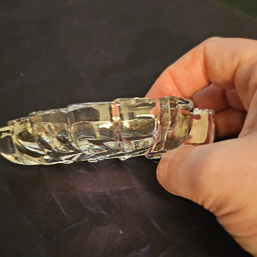 Gray Glass Leaf Art Sculpture - Picture 3 of 5